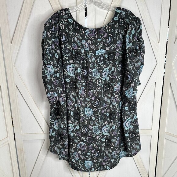 Torrid Harper Georgette V-Neck Ruched Sleeve Blouse - Picture 6 of 8